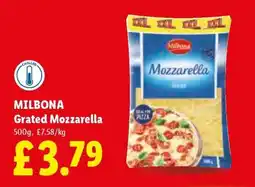 Lidl MILBONA Grated Mozzarella offer