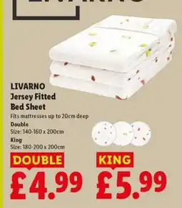 Lidl LIVARNO Jersey Fitted Bed Sheet offer