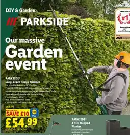 Lidl Parkside Long-Reach Hedge Trimmer offer