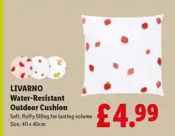 Lidl LIVARNO Water-Resistant Outdoor Cushion offer