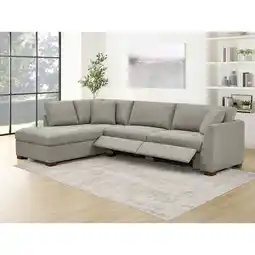 Costco Thomasville Miles Grey Fabric Corner Sofa with Power Footrests in 2 Configurations offer