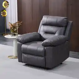 Costco Lucca Grey Fabric Power Recliner Armchair offer