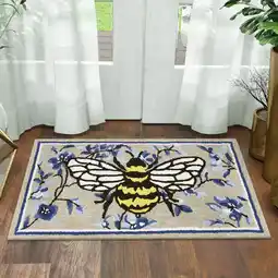 Costco Spring Colourful Hooked Accent Rug in 4 Designs, 56 x 97 cm offer