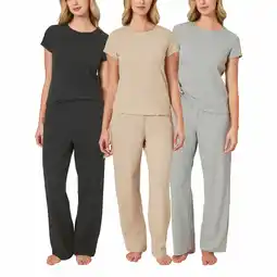 Costco Well & Calm Ladies 3 Piece Waffle Lounge Set offer