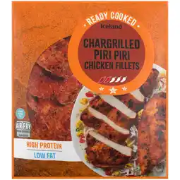 Iceland Iceland Ready Cooked Chargrilled Piri Piri Chicken Fillets 400g offer