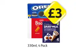 Londis Oreo Ice Cream Mini, Biscoff Sticks, Dairy Button Ice Cream offer