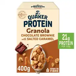 Iceland Quaker Protein Granola Chocolate Brownie & Salted Caramel 400g offer