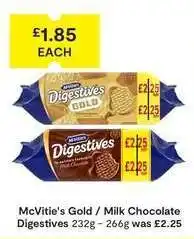 SuperValu McVitie's Gold / Milk Chocolate Digestives offer