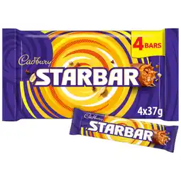 Iceland Cadbury Starbar Chocolate 4 Pack Multipack 148g (4 x 37g) offer
