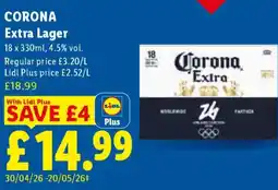 Lidl CORONA Extra Lager offer