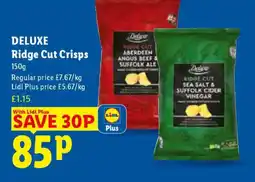 Lidl DELUXE Ridge Cut Crisps offer