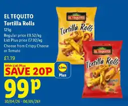 Lidl EL TEQUITO Tortilla Rolls offer