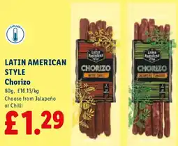 Lidl LATIN AMERICAN STYLE Chorizo offer