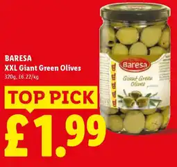 Lidl BARESA XXL Giant Green Olives offer