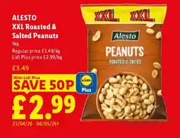 Lidl ALESTO XXL Roasted & Salted Peanuts offer