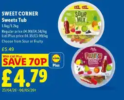 Lidl SWEET CORNER Sweets Tub offer