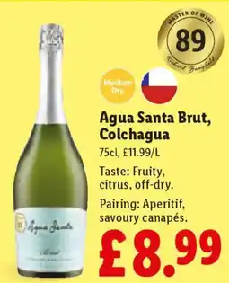 Lidl Agua Santa Brut, Colchagua offer