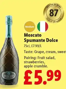 Lidl Moscato Spumante Dolce offer