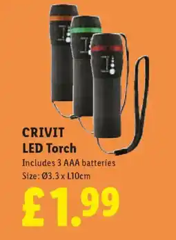 Lidl CRIVIT LED Torch offer