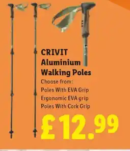 Lidl CRIVIT Aluminium Walking Poles offer