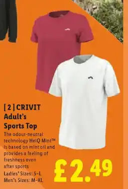 Lidl CRIVIT Adult's Sports Top offer