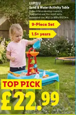 Lidl LUPILU Sand & Water Activity Table offer