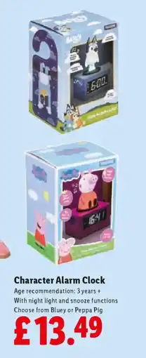 Lidl Character Alarm Clock offer