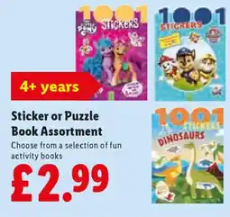 Lidl Sticker or Puzzle Book Assortment offer