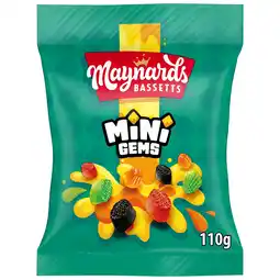Iceland Maynards Bassetts Mini Gems Candy 110g offer