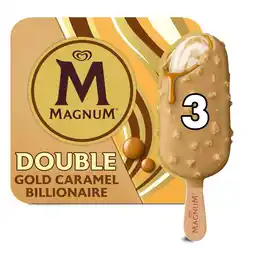 Iceland Magnum Ice Cream Sticks Double Gold Caramel Billionaire 3x 85 ml offer