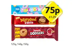 Londis Party Rings, Maryland S'Wich, Jammie Dodgers offer