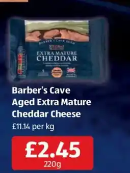Aldi Barber's Cave Aged Extra Mature Cheddar Cheese offer