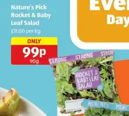 Aldi Nature's Pick Rocket & Baby Leaf Salad offer