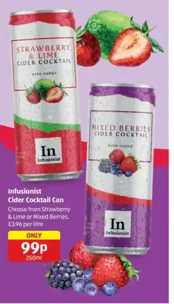Aldi Infusionist Cider Cocktail Can offer
