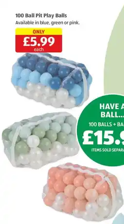 Aldi 100 Ball Pit Play Balls offer
