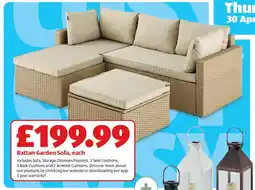 Aldi Rattan Garden Sofa offer