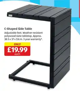 Aldi C-Shaped Side Table offer