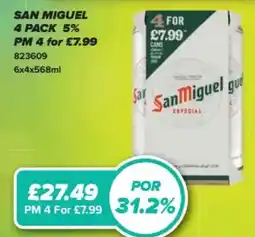 Bestway San Miguel 4 pack 5% offer