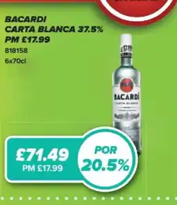 Bestway Bacardi Carta blanca 37.5% offer