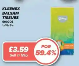 Bestway Kleenex balsam tissues offer
