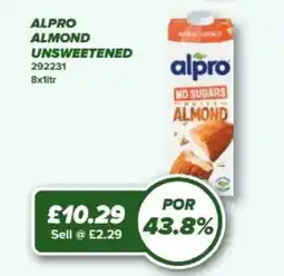 Bestway Alpro almond unsweetened offer