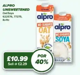 Bestway Alpro unsweetened offer