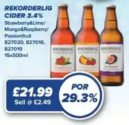 Bestway Rekorderlig cider 3.4% offer