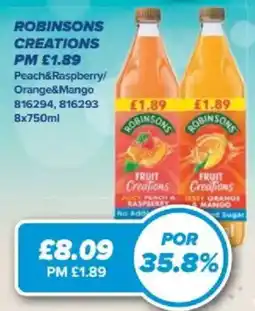 Bestway Robinsons creations offer