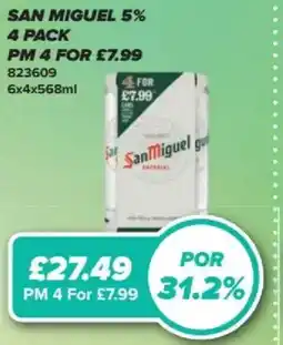 Bestway San Miguel 5% 4 pack offer