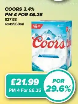 Bestway Coors 3.4% offer
