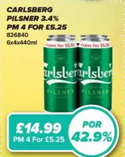 Bestway Carlsberg Pilsner 3.4% offer