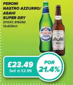 Bestway Peroni nastro azzurro/ Asahi super dry offer