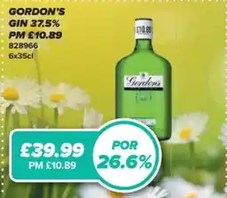 Bestway Gordon's gin 37.5% offer