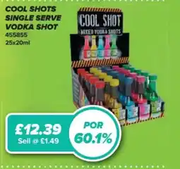 Bestway Cool Shots single serve vodka shot offer